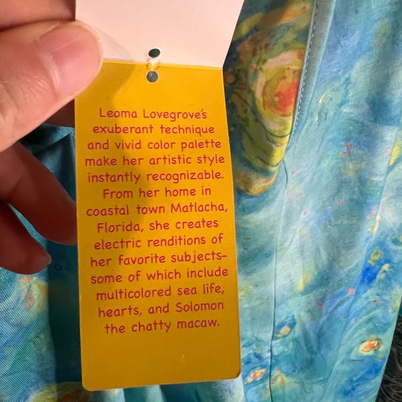 NWT Leoma Lovegrove Top Florida Girl Bicycle Long Sleeve Wearable Art Shirt - Picture 4 of 6